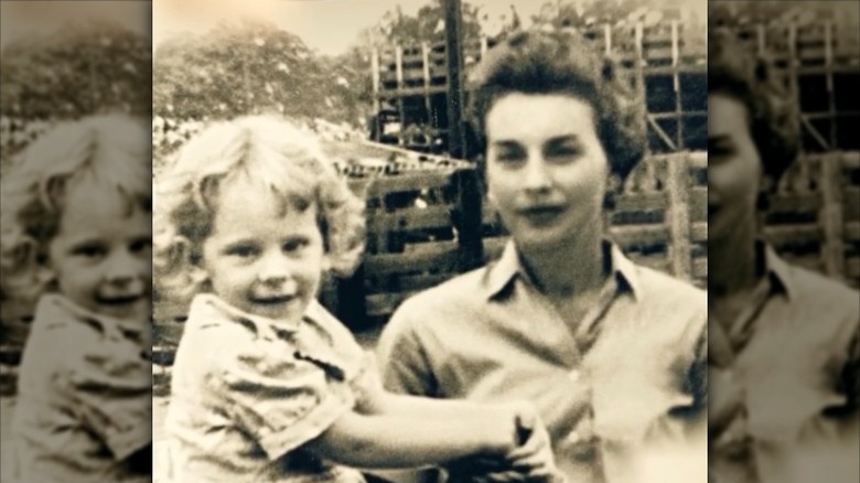 Reba McEntire's mother holds a young Reba