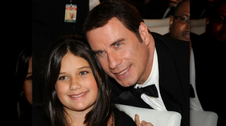 Ella Bleu Travolta, John Travolta smiling