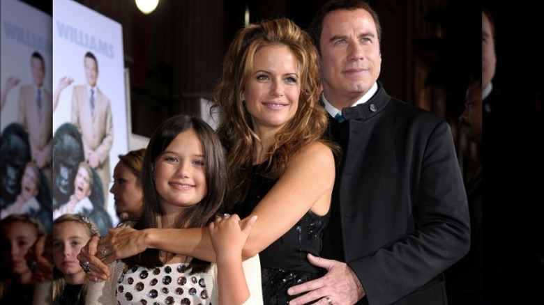 The Travolta family posing