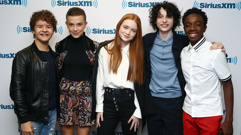 Stranger Things cast smiling