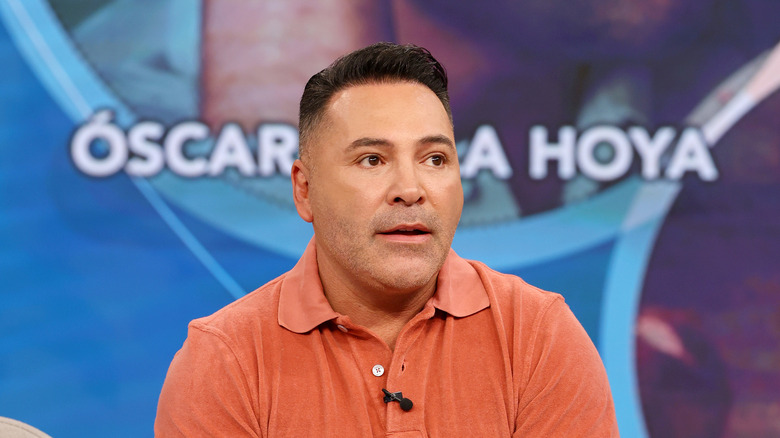 Oscar De La Hoya orange shirt