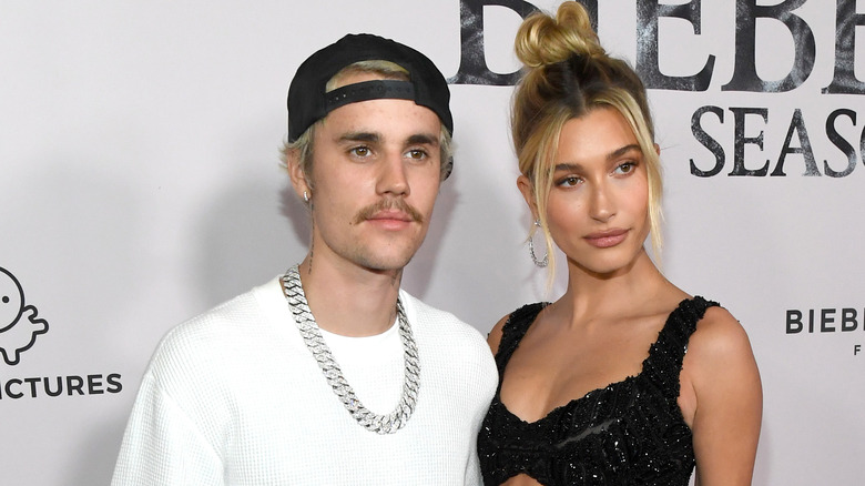 Justin Bieber and Hailey Rhode Bieber attend YouTube Originals "Justin Bieber: Seasons" premiere 