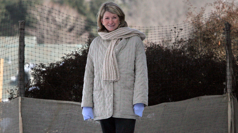 Martha Stewart outside her home