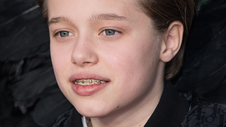 Shiloh Jolie-Pitt with braces