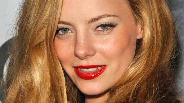 Bijou Phillips red lipstick