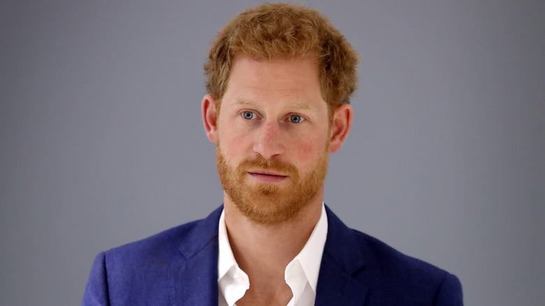 Prince Harry unbuttoned shirt