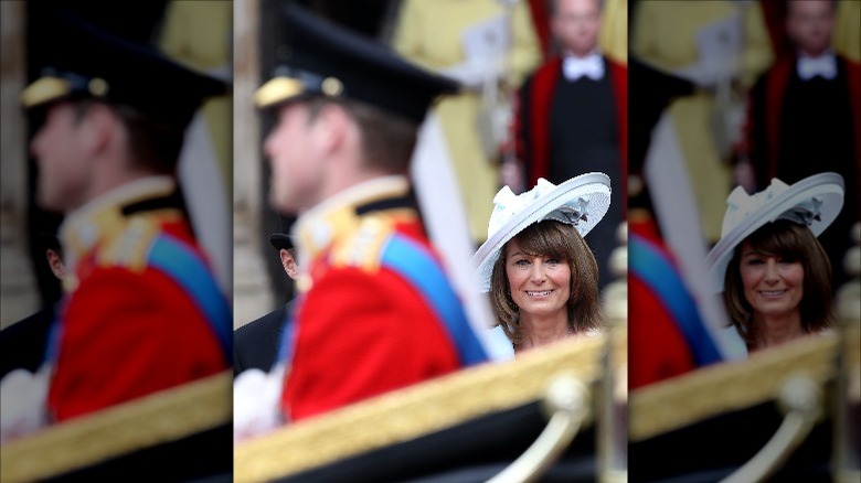 Carole Middleton looks at Prince William