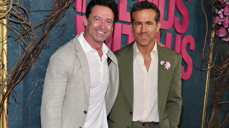 Hugh Jackman and Ryan Reynolds posing together