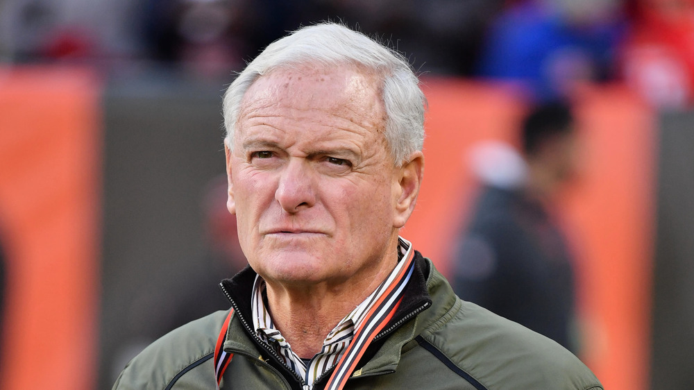 Jimmy Haslam gives a scowling look