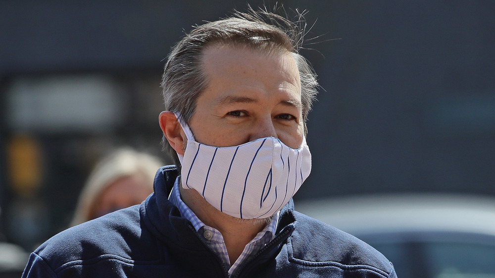 Tom Ricketts in a mask