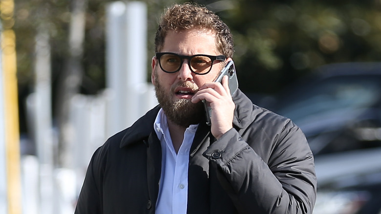 Jonah Hill on the phone