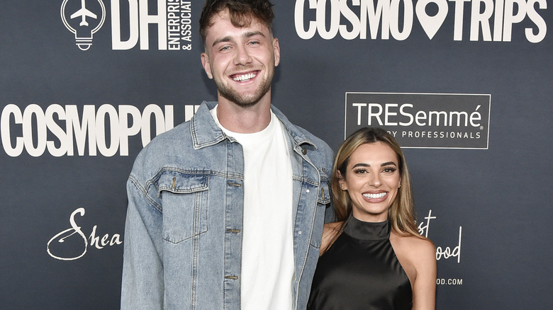 Harry Jowsey and Georgia Hassarati smiling