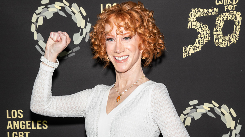 Kathy Griffin flexing