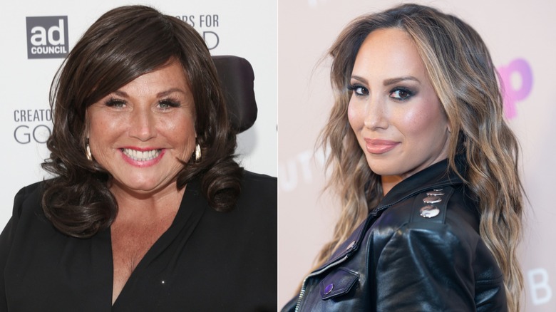 Side by side pictures of Abby Lee Miller and Cheryl Burke smiling