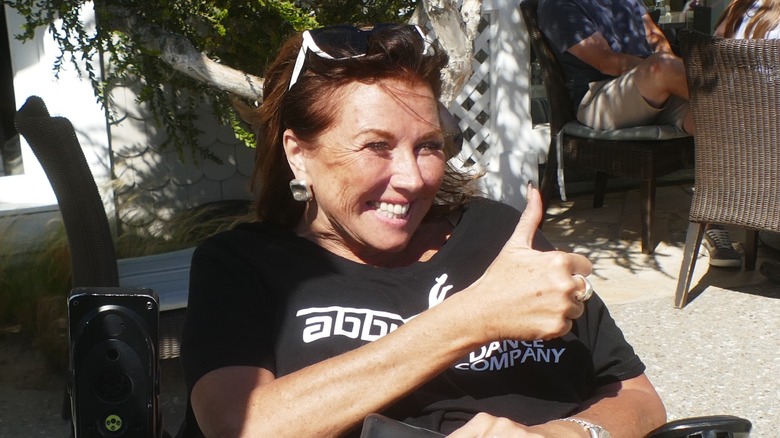 Abby Lee Miller giving thumbs up