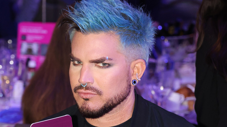 Adam Lambert frowning