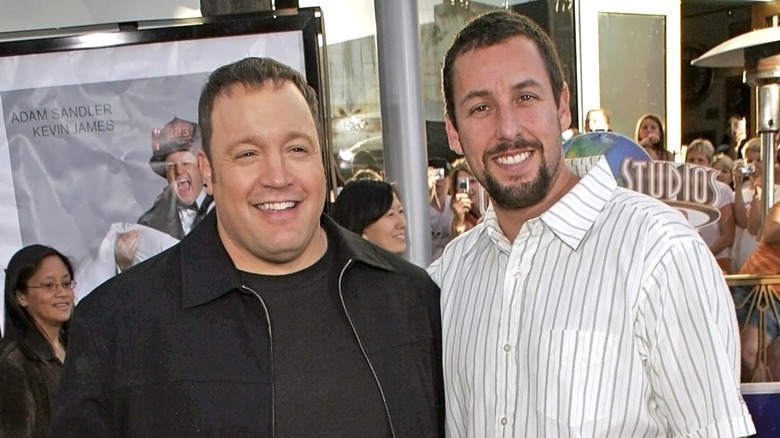 Adam Sandler and Kevin James, smiling