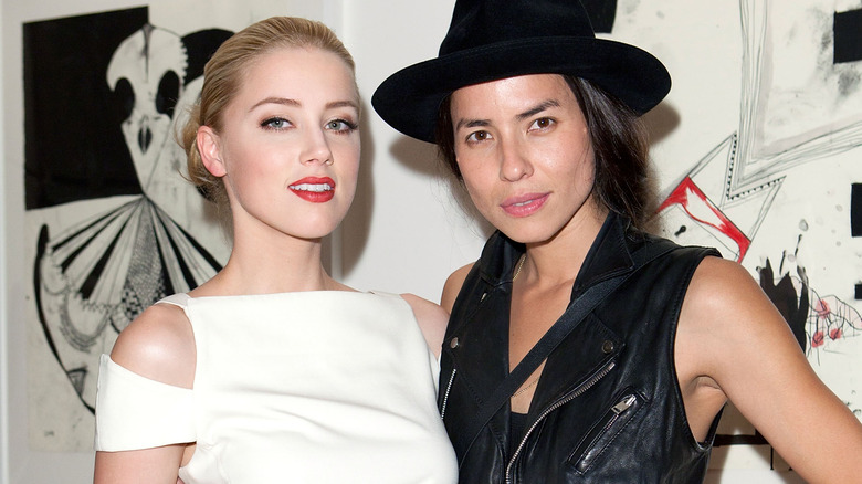 Amber Heard and Tasya Van Ree posing together