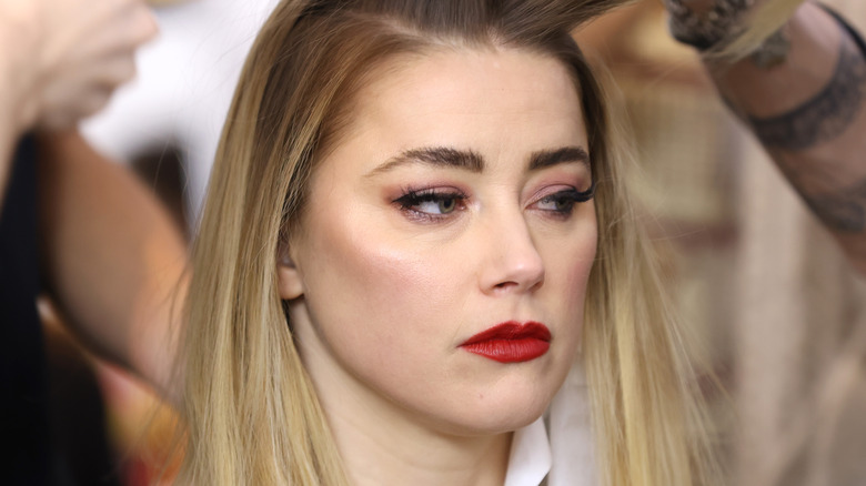 Amber Heard frowning 