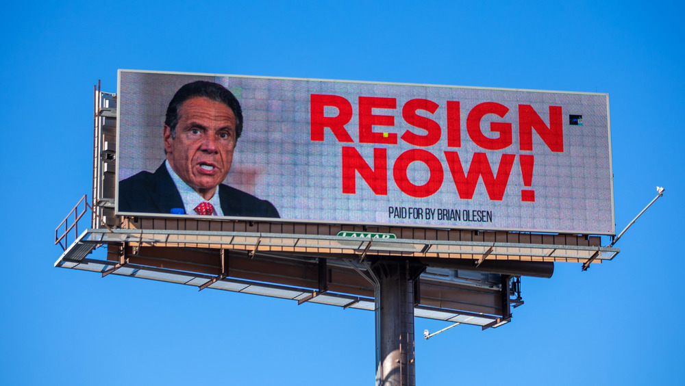 Billboard calling for Andrew Cuomo's resignation