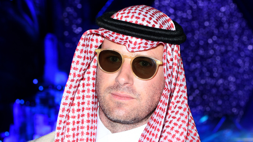 Armie Hammer dressed up in Saudi Arabia