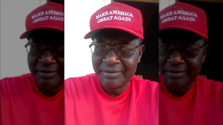 Malik Obama in MAGA hat