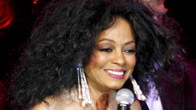 Diana Ross on stage, smiling