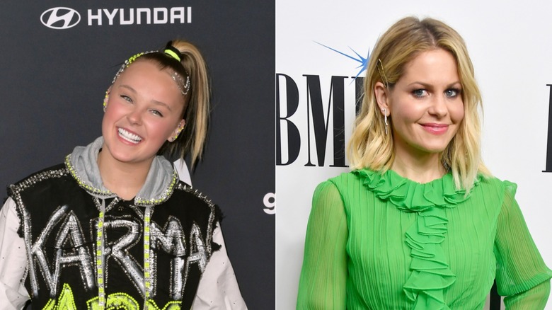 JoJo Siwa, left, and Candace Cameron Bure, right