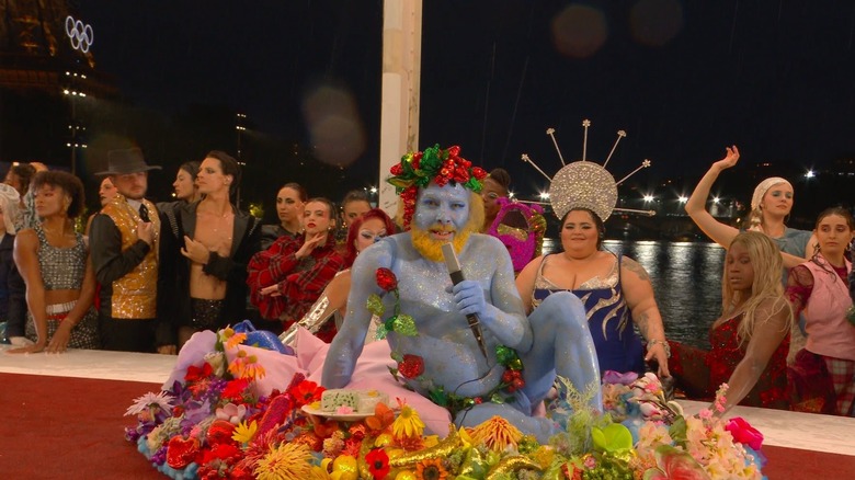 Scene from Paris Olympics opening ceremony