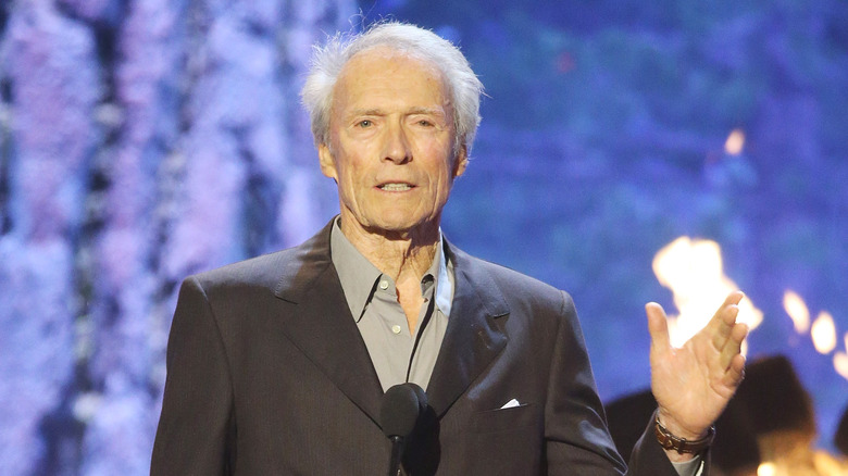 Clint Eastwood speaking at the 2015 Guys' Choice Awards