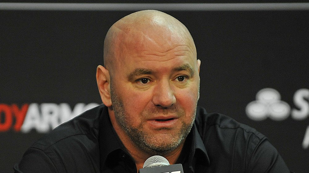 Dana White at post-game press conference after UFC 236 event in 2019