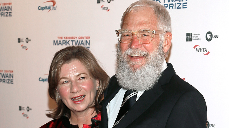 David Letterman, Regina Lasko smiling