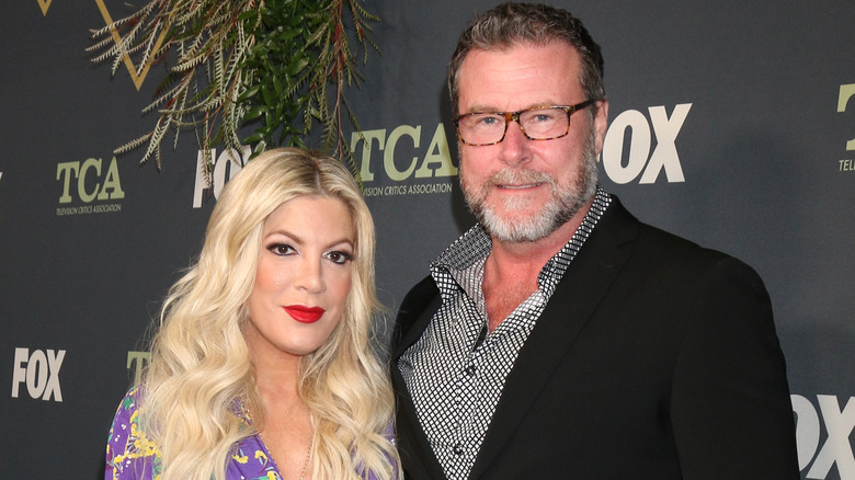 Dean McDermott and Tori Spelling dressed up for photo opp