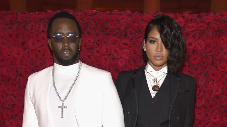 Sean Combs and Cassie pose together