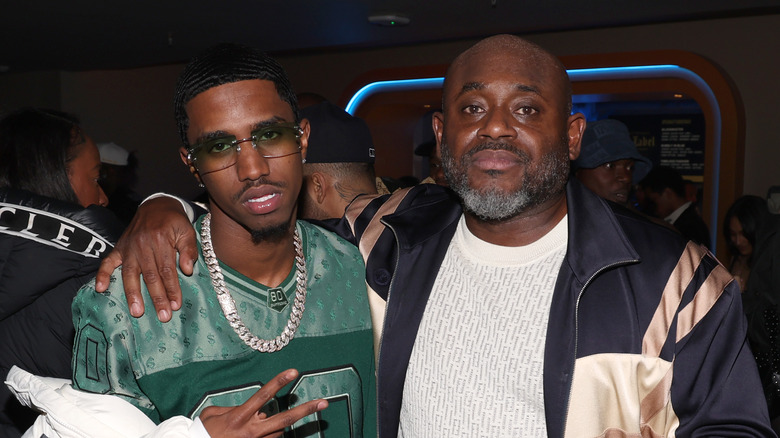 Steve Stoute and King Combs pose together