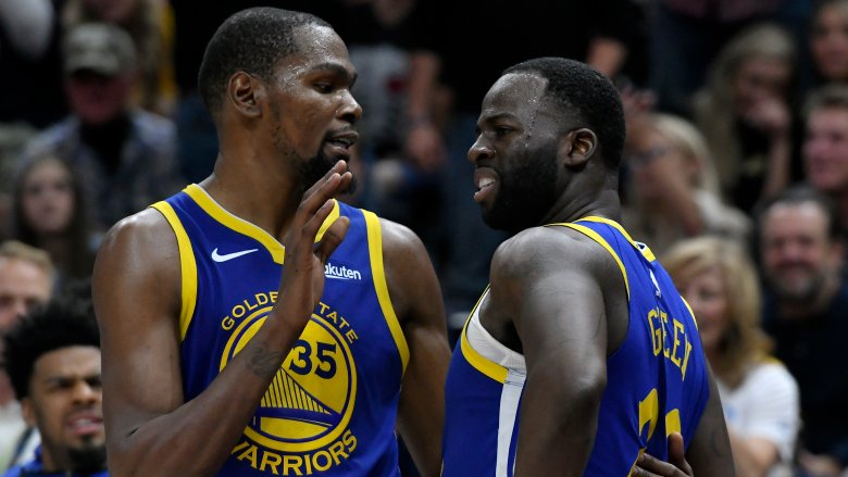 Kevin Durant and Draymond Green arguing