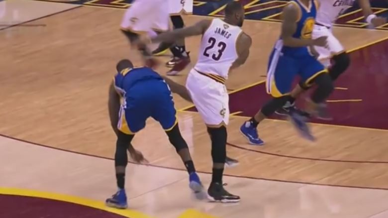 Draymond Green and LeBron James on the court