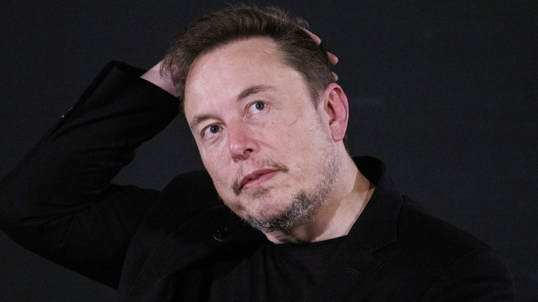 Elon Musk fixing hair