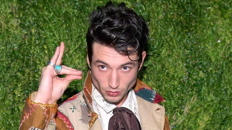 Ezra Miller posing