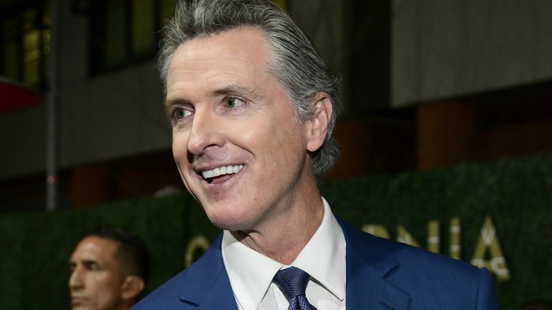 Gavin Newsom smiling