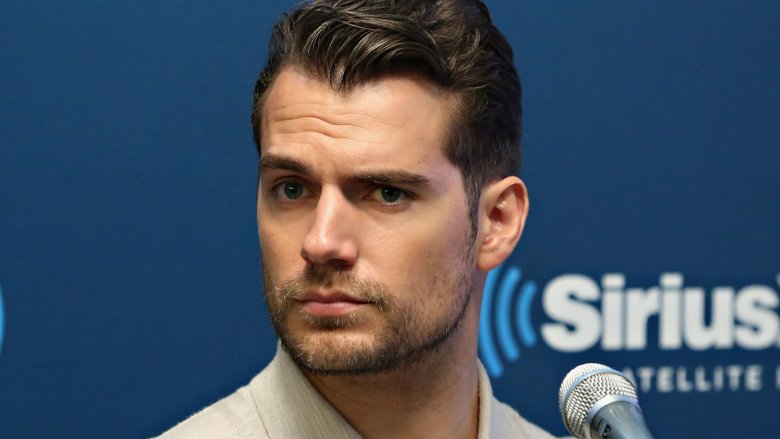 Henry Cavill at a SiriusXM event raising an eyebrow