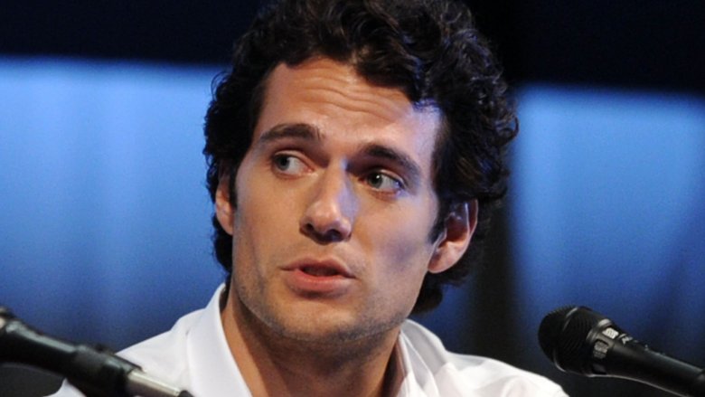 Henry Cavill speaking at a panel