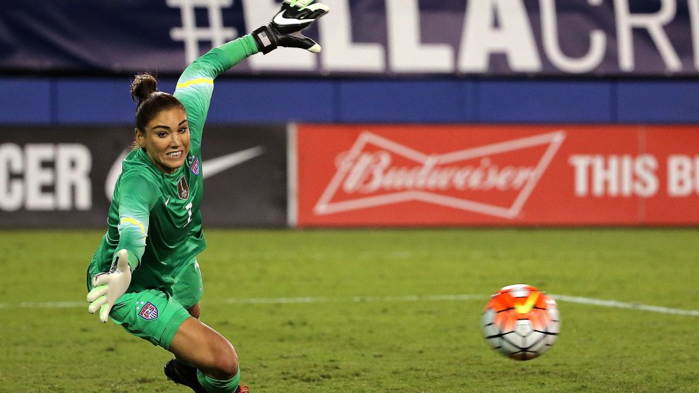 Hope Solo during a U.S. Soccer match in Boca Raton, FL