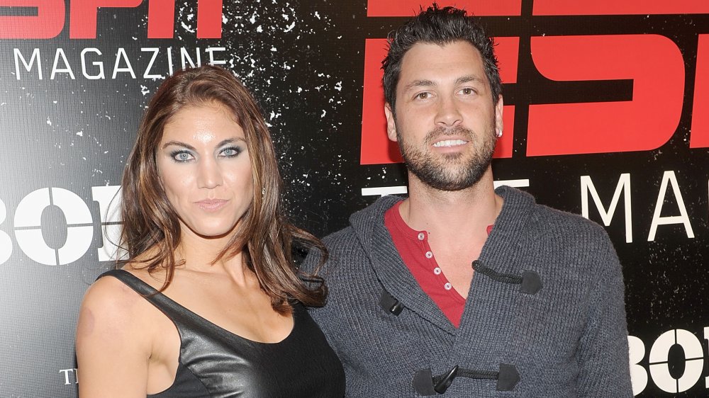 Hope Solo and Maksim Chmerkovskiy at ESPN the Magazine's 3rd Annual Body Issue Party