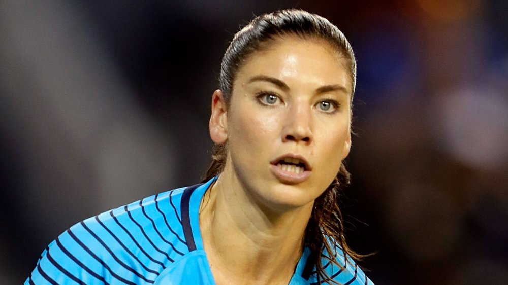 Hope Solo during a U.S. Soccer match in Kansas City