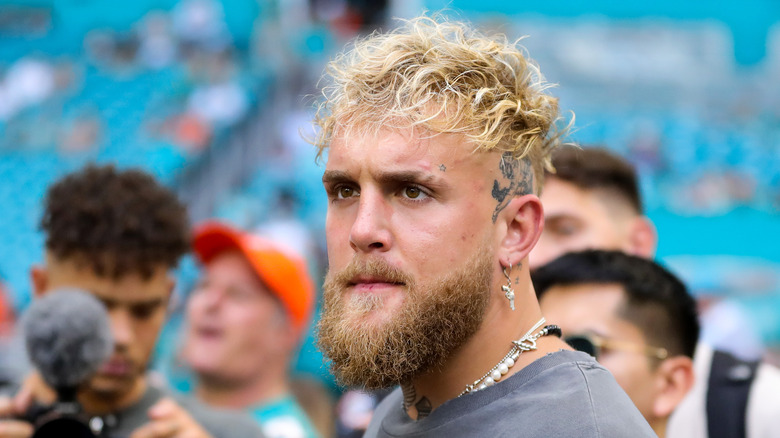 Jake Paul attending NFL game