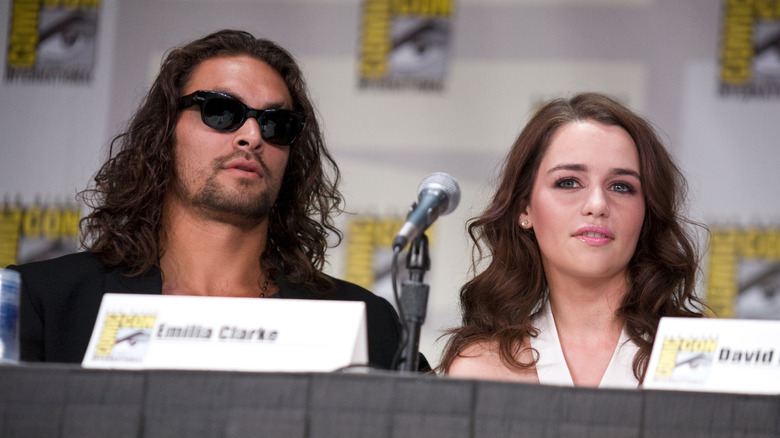 Jason Momoa and Emilia Clarke speak at 2011 Comic-Con