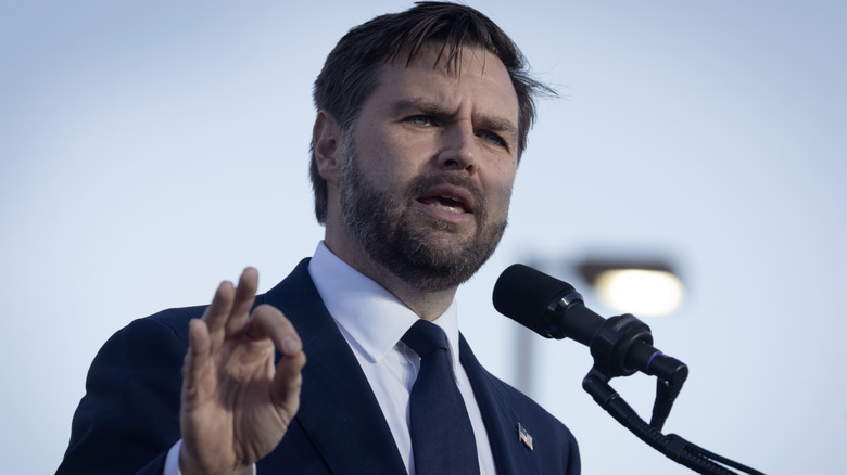 JD Vance giving a speech outdoors