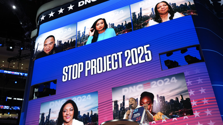 Kenan Thompson discussing Project 2025 at the Democratic National Convention