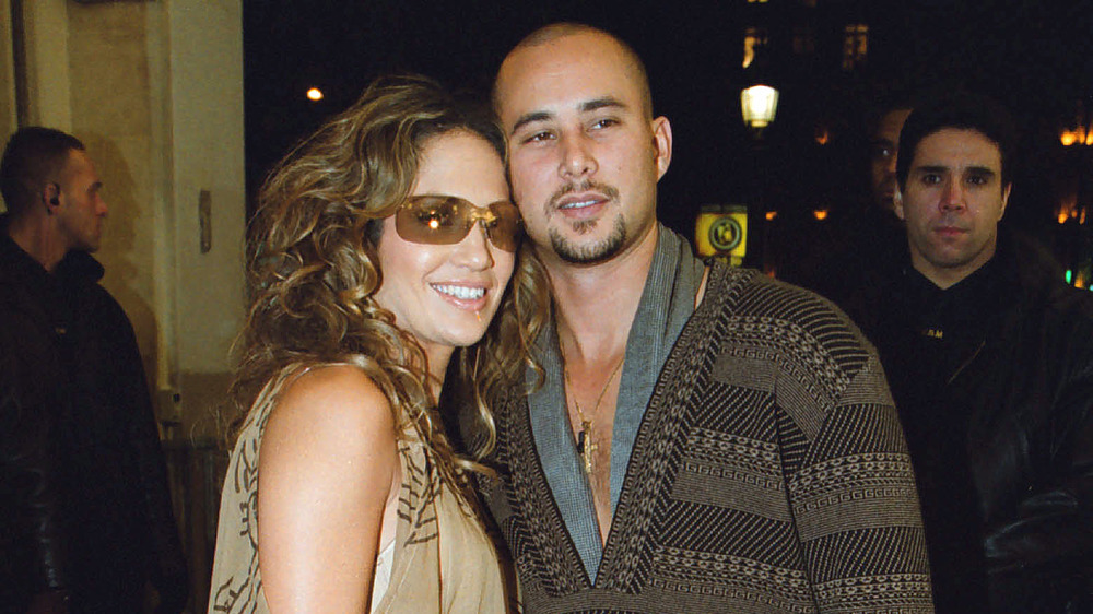 Jennifer Lopez posing cheek to cheek with Cris Judd